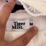 Tiger Mist ‎ Mini Dress with Bows White Size Medium Bodycon Ribbed Photo 1