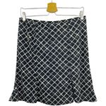 EXPRESS Y2K VINTAGE SMALL Black Diamond Dot Green Plaid Flare Mini Skirt Photo 1