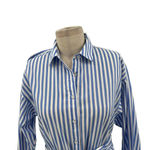 Brooks Brothers Red Fleece Blue White Striped Long Sleeve Shirtdress Size 2 Photo 1