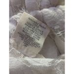 Derek Heart  Top Sheer Lace Peplum Hem White Flutter Sleeve Woman's‎ Size Medium Photo 8