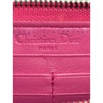 Christian Dior Pink Patent Cannage Zip Around Wallet Authentic Made In Italy Photo 2