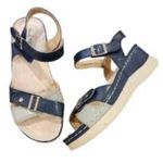 PATRIZIA BY SPRING STEP CIRIELLE PLATFORM SANDALS NAVY GRAY US 8 Photo 2
