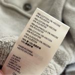 Free People  gray button down shirt jacket shacket Photo 2