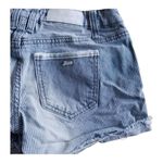ZCO Jeans Premium Blue Striped Denim Jean Shorts Distressed Junior Size 1 Cotton Photo 4