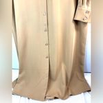 Charles Henry  L Satiny Button Down Pocketed Shirt Dress in Golden Tan Photo 4