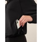 Athleta  M Altitude Half Zip Sweatshirt Womens Medium Black Fleece Lined Photo 3