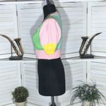 Jarinya Knit Color Block Cropped Top Multicolor Size Small Pink Photo 4