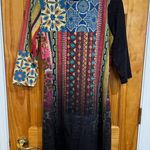 Desigual Women’s Large Dress Boho Patchwork Geometric Print Tunic Lined Photo 0