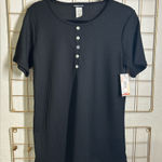 Heimish USA Black Waffle Weave Top | NWT | Size Small | Textured & Soft Photo 0