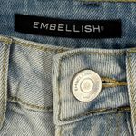 Embellish Distressed Ripped Denim Jeans White Stripe‎ Light Wash Womens Size 28 Blue Photo 6