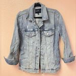 Lucky Brand Distressed Denim Button Up Jacket Size S/P Photo 0
