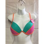 Hula Honey  Color Block Bikini top size Large Photo 2