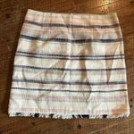 Loft  woven fringe hem striped business casual 10 skirt Photo 2