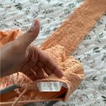 ASTR  The Label Coral Orange Crinkled Crop Top Sexy Tie Back Photo 3