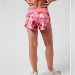 Athleta  Printed Run With It 3.5” Short small Painted Energy Coral Pink Floral Photo 2
