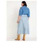 Old Navy High Rise Wow Denim Midi Skirt Light Wash Size 6 Photo 1
