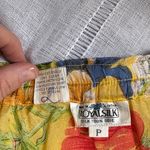 Royal Silk Vintage Floral Maxi Skirt Yellow Size undefined Photo 8