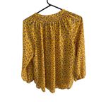 Ashley Mason Mason‎ & Belle Mustard Floral Embroidered Peasant Blouse Size M Photo 3