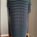 CAbi  Navy Striped Comfy Oversized Preppy Women's Top Photo 3