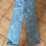 Simple Society  90's Y2K Butterfly Print Baggy Denim Jeans Size 5/27 Photo 0