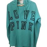 Victoria's Secret PINK  Hoodie Womens Medium Teal Oversized Tunic Logo Casual Photo 0