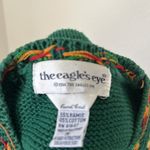 EAGLE'S EYE Vintage Hand Knit Sweater Harvest Pumpkins Fall RARE 1994 Size Med‎ Green Photo 15