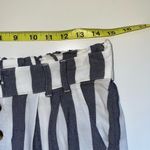 American Eagle Gray & White Striped High Rise Relaxed Crop Pants Photo 6