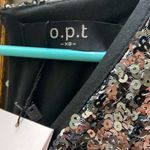 O.P.T One Pretty Time Long Sleeve Sequin Silver Mini Dress XS Black Photo 3