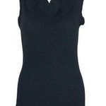 BCBG MaxAzria womens small cowl neck sweater tank black new braided knit turtle Photo 0