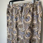 Ecco Paisley Brown Tan Wide Leg Pants Size 8 Photo 12