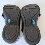 Bzees  Knockout Black cross strap wedge sandals size 7 Photo 5