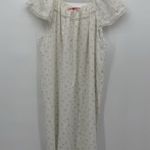 Lorraine Vintage Floral Dainty Cotton Nightgown Dress Size Large Coquette White Photo 0