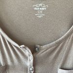 Old Navy  Henley Tan Shirt Comfy Roll Tab Sleeve Cotton Photo 7