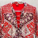 India Fashion Red Mandala Paisley Mini Dress Size M Size M Photo 5