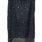 Scala Vintage  Sequined Beaded 100% Silk Skirt Black Lined Photo 8