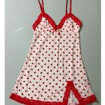 Red Pink Hearts Sheer Babydoll Slip Nightie Nightgown Lingerie Dress Size S ♥️✨ Photo 1