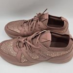 Guess Women Sneakers Size 11 Blush Pink Rhinestone Chunky Platform Fashion Shoes Photo 1