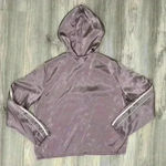 NY Jeans New York & Company Women’s Satin Hooded Zip Up Jacket Purple Size L Size L Photo 0
