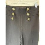 ZARA  black pants with nautical gold buttons size M Photo 1