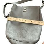 Rebecca Minkoff  Grey Pebbled Leather Shoulder‎ Bag Silver Hardware Photo 4