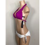 La Blanca New.  orchid and white bikini. Size 6/10.  Retails $135 Photo 4