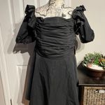 Prabal Gurung Poplin Puffy Sleeve Off Shoulder A-line Whimsgoth Coquette ruched Overlay pleated draped Cocktail Party Wedding guest Prom Evening Photo 2