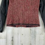 Willi Smith Blazer Jacket Women Small Pink Faux Leather Sleeves Full Zip Pockets Photo 7