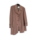 London Fog Vintage 80s Brown Wool Coat Mid Length Single Breasted Size 44 Photo 2