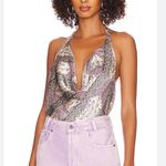 Cami NYC Revolve Jackie 100% Silk Draped Cowl Tank Top Patchwork Paisley Large Photo 1