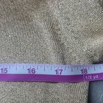 Talbots  Shirt Womens Petite Medium Gold Glittery Pullover Long Sleeve Luxe Silk Photo 6