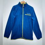 Columbia NEW Mountain Crest Full Zip Blue Fleece Lime Accents Women Size Small Photo 0