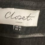 Closet Black Asymmetrical Button Front Pencil Cut Knee Length Wrap Skirt Size 6 Photo 4