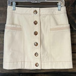 Sézane Sezane Beige Button-Down Mini Skirt Photo 0