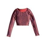 Lululemon  Wunder Train Cropped Long Sleeve Shirt Crackle Glaze Vintage Orange La Photo 5